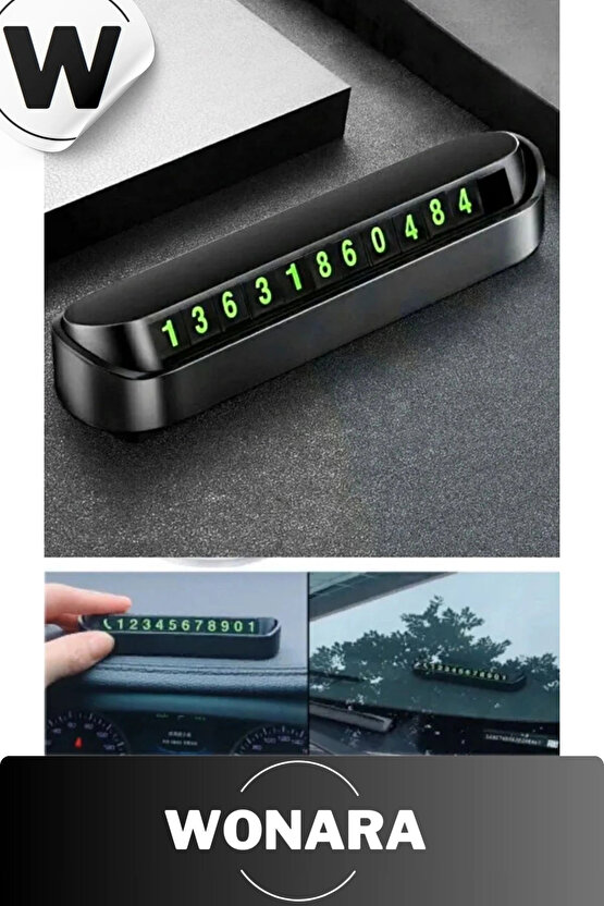 Kolay Kullanım Fosforlu Neon Araç İçi Telefon Numarası Kartı Park İçin Aç-Kapa Oto Cam Numaratör