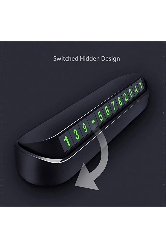 Araç Torpido Üstü Aç Kapa Numaratör, Fosforlu Numaratör, Park Numaratör, Oto Cam Kartı