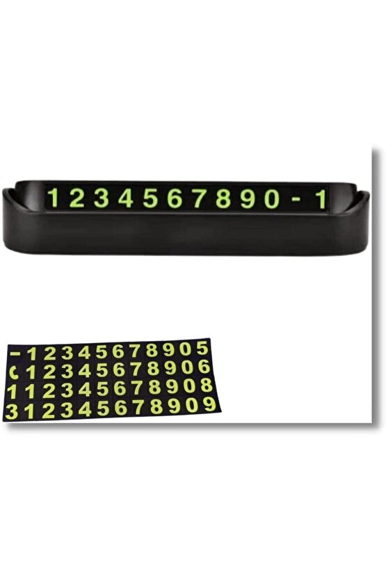 Araç Torpido Üstü Aç Kapa Numaratör, Fosforlu Numaratör, Park Numaratör, Oto Cam Kartı