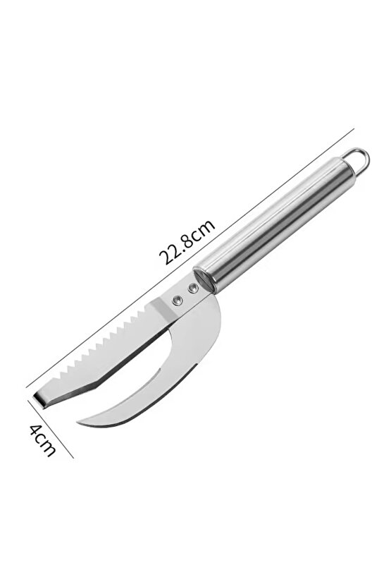 SN-20408 BALIK SOYMA PUL TEMİZLEME YIKAMA BIÇAĞI PASLANMAZ ÇELİK (3 İN 1)