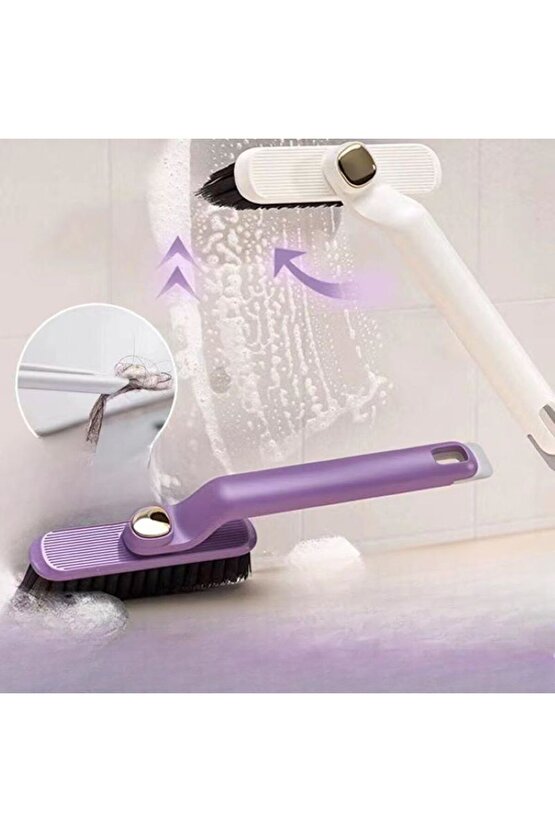 Döner Başlıklı Temizlik Fırçası Cımbızlı Banyo Mutfak Lavabo Detay Temizleme Fırçası