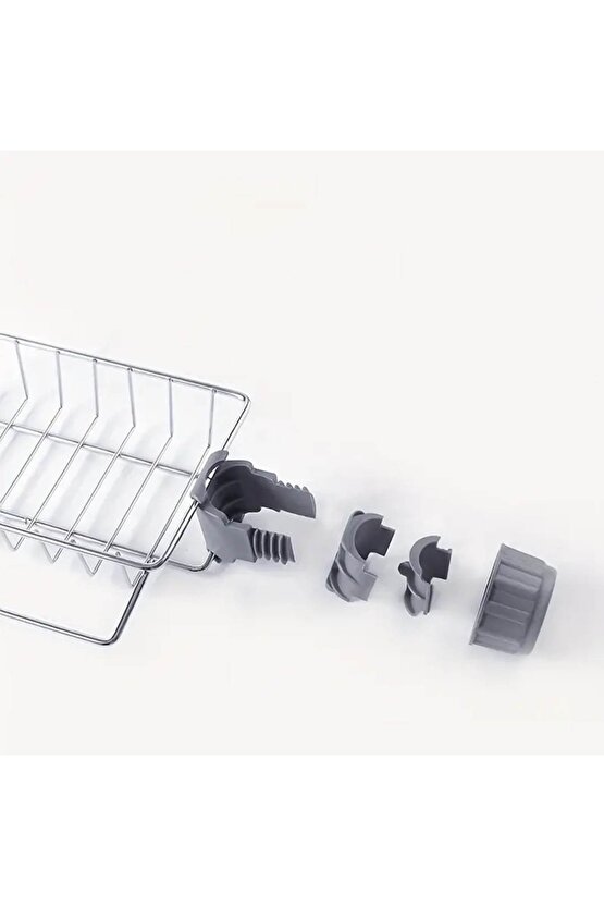 Paslanmaz Çelik Musluk Üstü Sünger ve Bez Düzenleyici Sepet