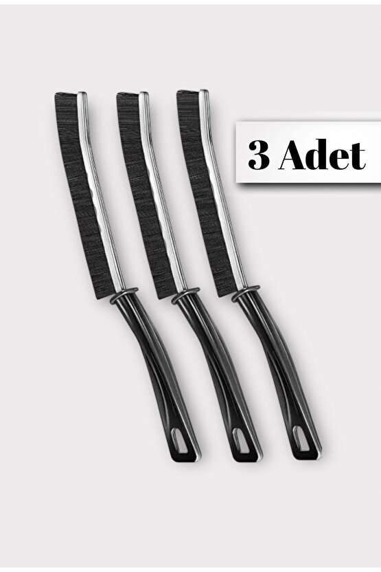 3lü Dar Alan Temizlik Fırçası Seti | Cam Kanalı - Petek Arası - Fayans Temizliği İçin