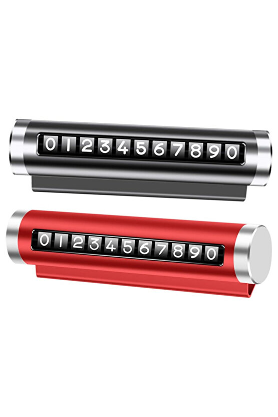 KİRAZEV Metal Kasa Numara Çevirmeli Araç İçi Telefon Numaratör Park Numarası Parkmatik Oto Aksesuar