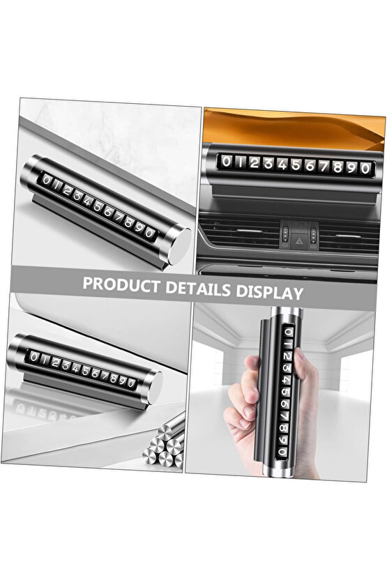KİRAZEV Metal Kasa Numara Çevirmeli Araç İçi Telefon Numaratör Park Numarası Parkmatik Oto Aksesuar