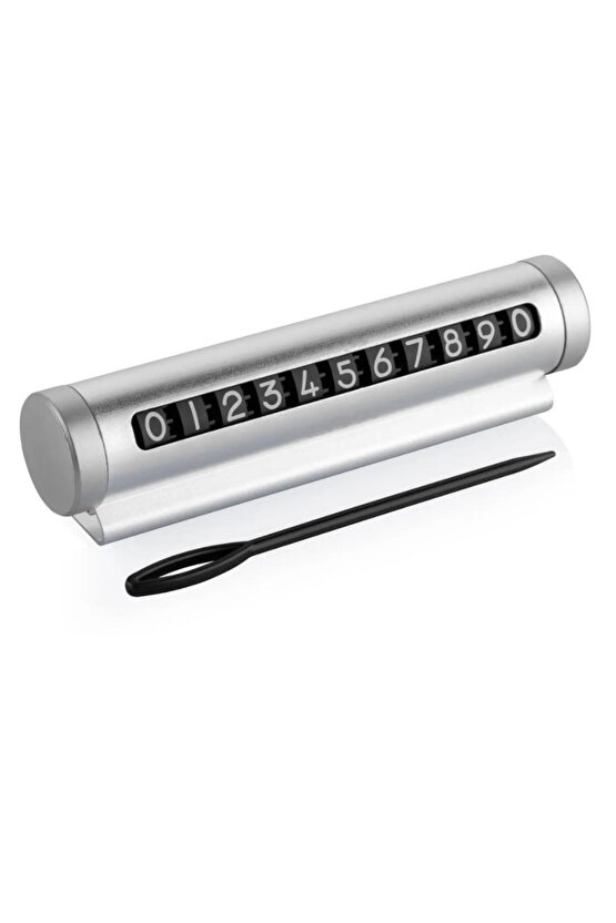 KİRAZEV Metal Kasa Numara Çevirmeli Araç İçi Telefon Numaratör Park Numarası Parkmatik Oto Aksesuar