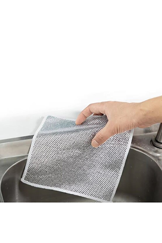 Çift Kat Ovma Teli - Hijyenik Bulaşık Teli - Çift Kat Bulaşık Tel Bezi (1 ADET)