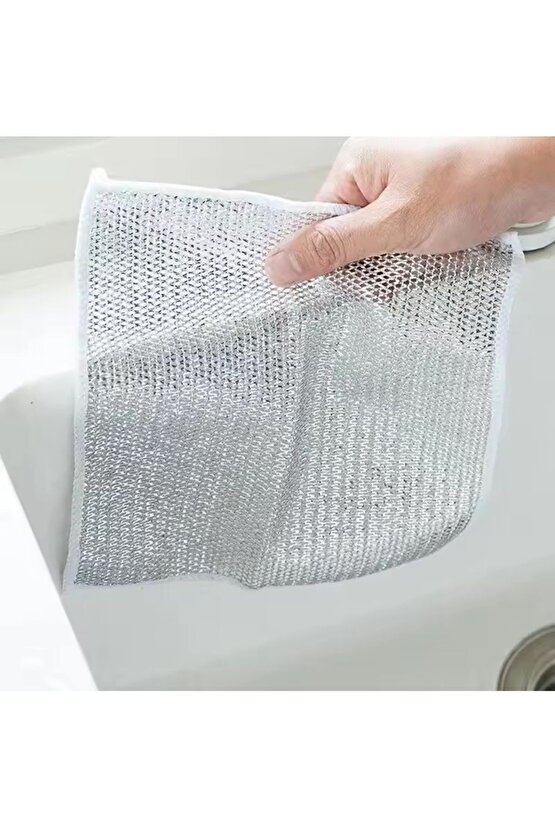 Çift Kat Ovma Teli - Hijyenik Bulaşık Teli - Çift Kat Bulaşık Tel Bezi (1 ADET)