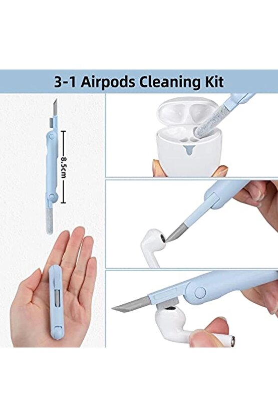 Klavye Için 7si 1 Arada Temizlik Fırçası, Klavye Temizleme Seti, Çok Fonksiyonlu, Bilgisayar Klavy