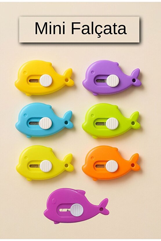 1 ADET Balina Şekilli Mini Maket Bıçak Falçata