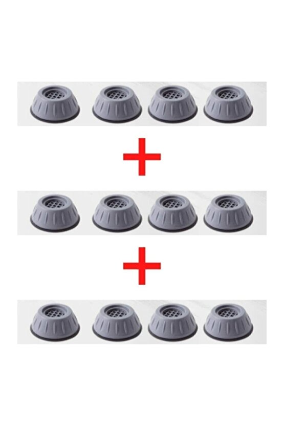 12 Adet Çamaşır Makinesi ve Buzdolabı Titreşim Önleyici Ayak Stoperi – Kaymaz ve Ses Yalıtımlı