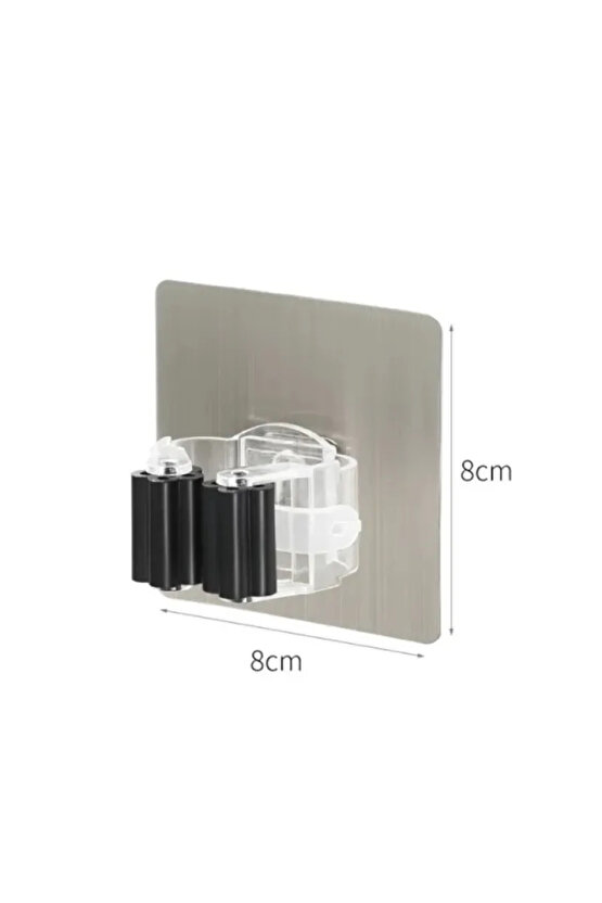 2 Adet Duvara Monte Mop Ve Paspas Tutucu Gold