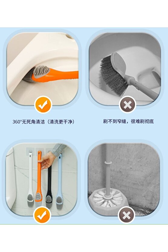 Ördek Tasarımlı Silikon Tuvalet ve İnce Detay Fırçası