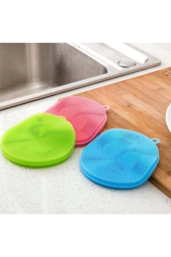 2 Adet Silikon Bulaşık Yıkama Fırçası Tükenmeyen