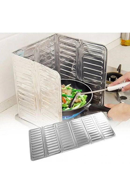 1 Adet Yağ Sıçratmaz FOLYO Ocak Arkası Koruyucu Panel 32,5×84cm Alüminyum Leke Önleyici