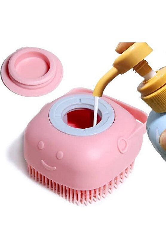 Şampuan Hazneli Silikon Peeling Duş Fırçası Banyo Duş Kesesi Sabun Jel Hazneli Masaj Fırçası 2 ADET