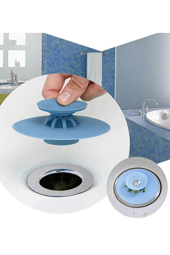 Süzgeçli Banyo Küvet Lavabo Gider Filtresi Süzgeci Pompası Tıkacı Tıpası