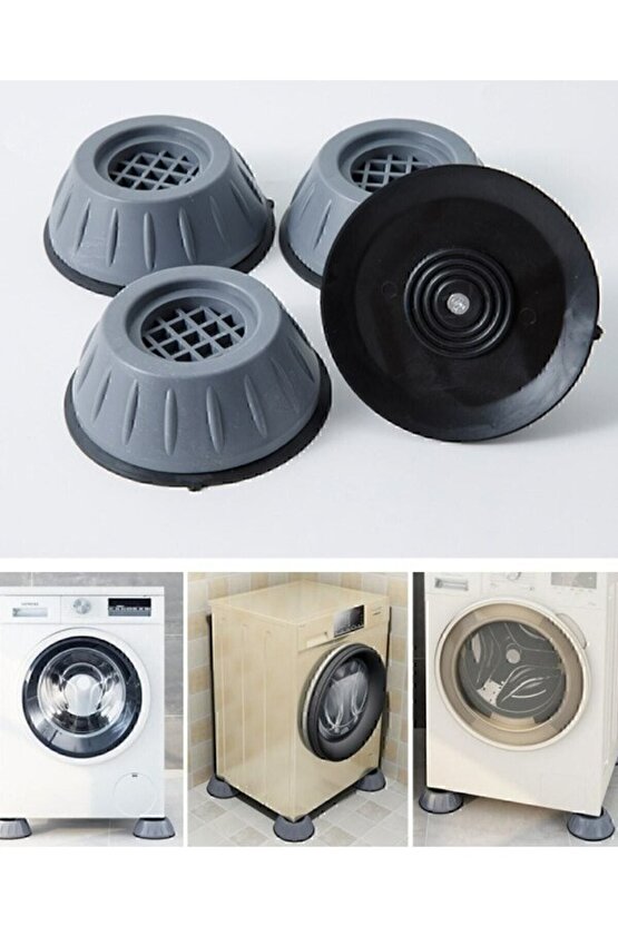 Çamaşır Makinesi Ayak Titreşim Gürültü Engelleyici Stoperi 4lü Kaydırmaz Vantuzlu