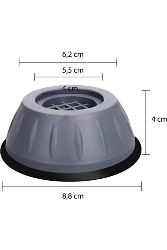 Çamaşır Makinesi Ayak Titreşim Gürültü Engelleyici Stoperi 4lü Kaydırmaz Vantuzlu