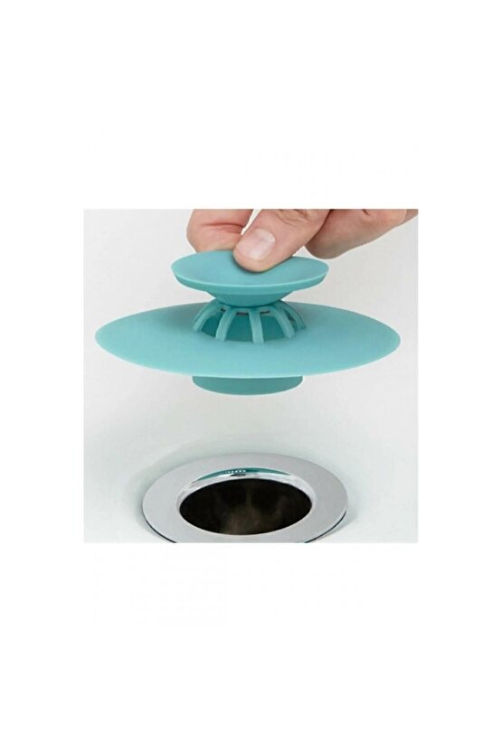 Silikon Lavabo Süzgeci Kilitli Küvet Lavabo Tıkacı