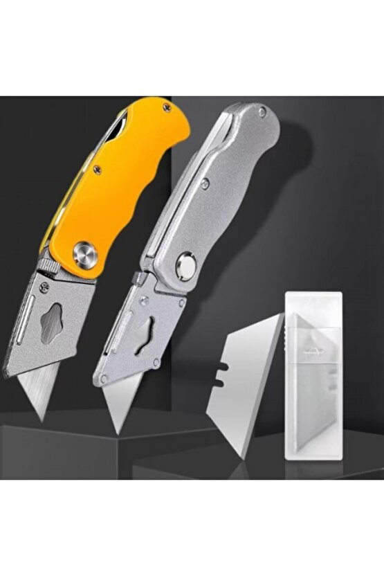 Çok Amaçlı Halı Maket Bıçağı Alçıpan Falçata Katlanabilir Maket Bıçağı Halı Kesme Aleti