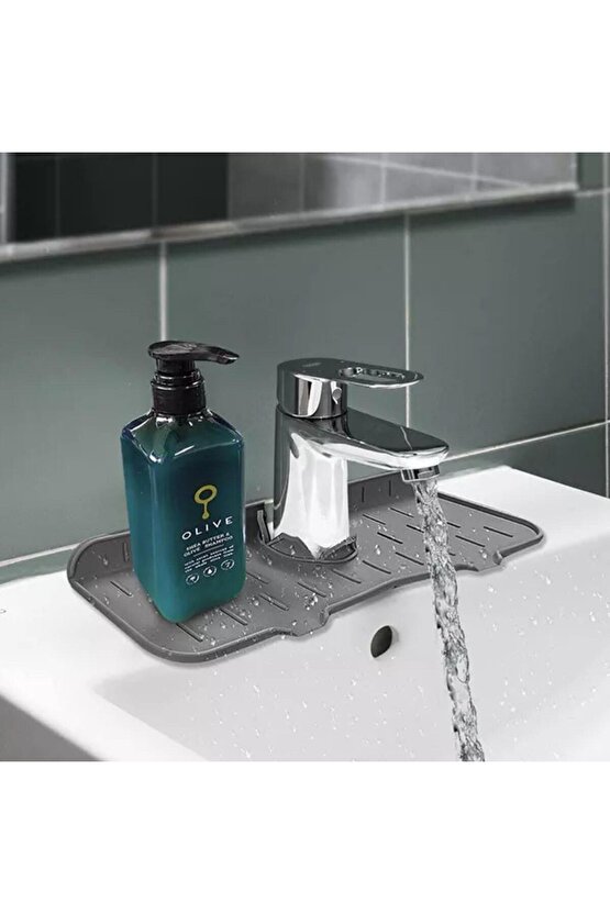 Banyo Mutfak Lavabo Musluk Kenarları İçin Silikon Mat Düzenleyici