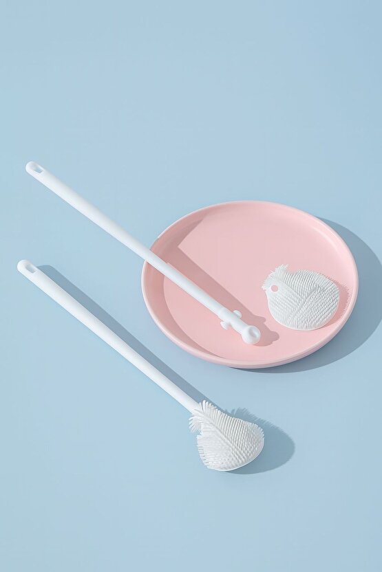 Silikon Şişe Temizleme Fırçası Seti - Uzun Saplı Bardak Matara Kavanoz Temizleyici