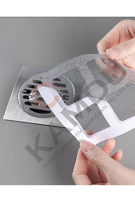 5 Adet 9x9 cm Yapışkanlı Lavabo Gider Süzgeci, Böcek Önleyici, Kıl Tüy Önceleyici, Lavabo Süzgeci