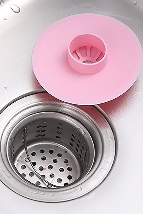 Kilitli Lavabo Küvet Duşakabin Süzgeci Silikon Kilitli Lavabo Küvet Tıpası Lavabo Tıkacı