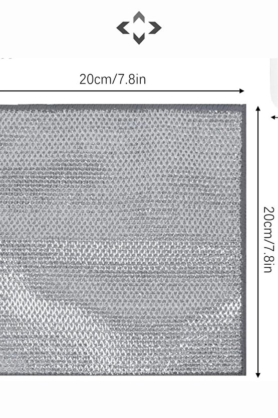 3 Adet Ince Telli Bulaşık Bezi Yag Ve Kir Sökücü Bez Tel Çizmez Bulaşık Teli Çelik Bez 20x20