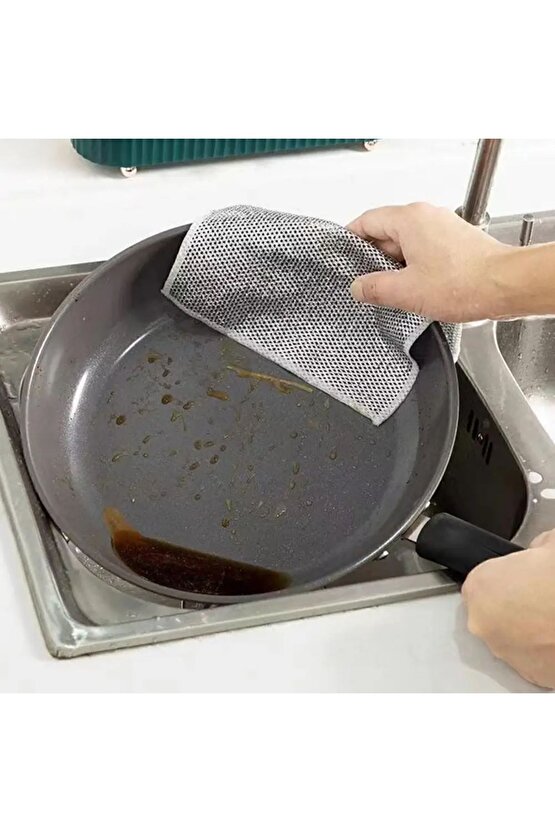 Main Shop 1 Adet Çok Fonksiyonlu Çizilmez Tel Bulaşık Bezi Çelik Tel Bulaşık Havlusu M-602