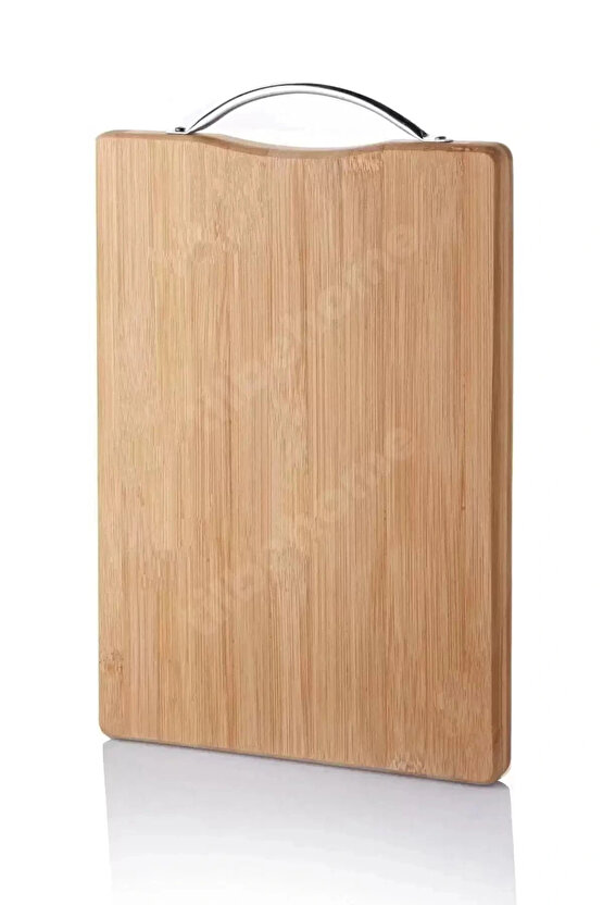 Kesme Tahtası Çelik Saplı Peynir Servis Sunum Tepsi Et Sebze Doğrama Tahtası 20*30 Boy