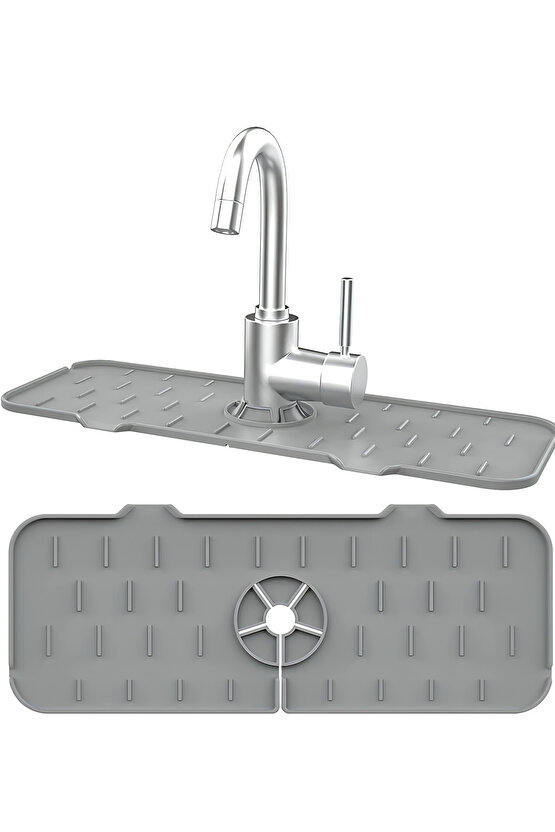 2 Adet Mutfak Lavabo Bataryası Musluk Altı Su Emici Matı Su Sızdırmaz Önleyici Mat