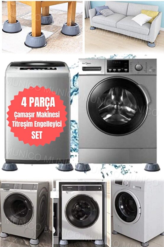 4lü Çamaşır Makinesi Stoper Seti Gürültü ve Titreşim Önleyici Çamaşır Makinesi Pedleri Ayaklık