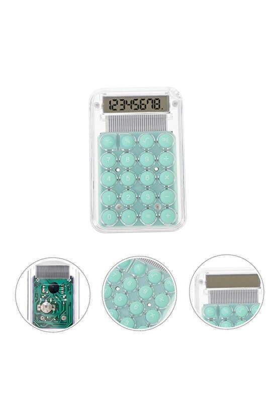 PM-25418 Şefaf Yeşil Tuş 8 Haneli Mini Hesap Makinesi