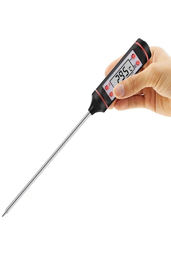 1 Adet Yemek Gıda Termometresi Gıda Yemek Sıcaklık Ölçer Dijital Et Su Süt Yiyecek Sıcaklık