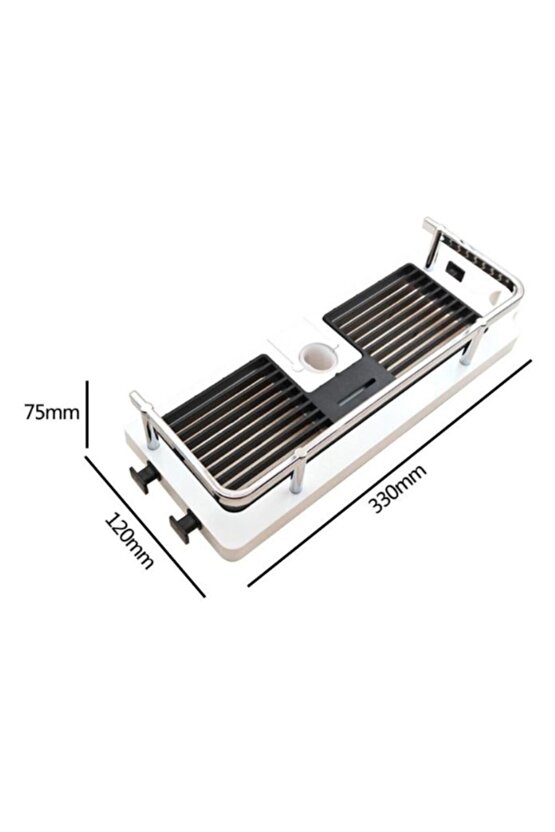 Banyo Duş Organizer Sabunluk Metalik Korumalı