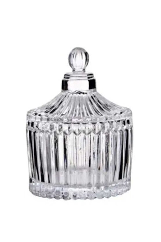 Kapaklı Mini Cam Lokumluk LKM01 Cam Beyaz 2