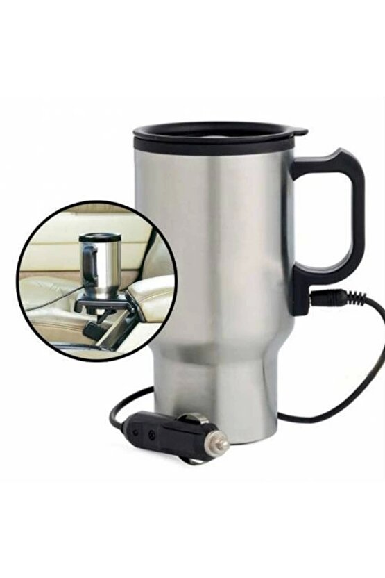 Araç İçi Çelik Su Isıtıcı Termos Bardak (1243)