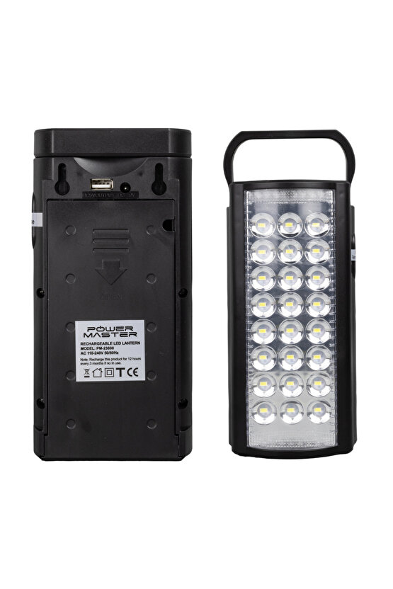 Pm-23800 24 Ledli Telefon Şarj Edebilen Işildak (6V4A Akülü * Powerbank Özellikli)