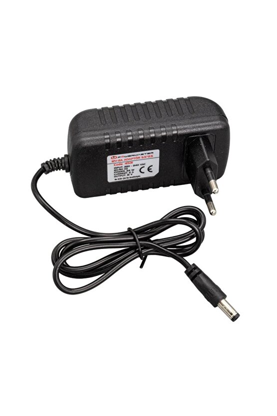 12 Volt - 2 Amper Plastik Kasa Priz Tip 5.5*2.1 Uç Mini Cihaz Adaptör