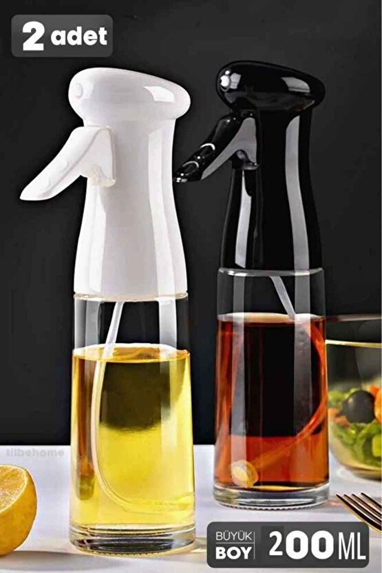 Sprey Cam Yağdanlık 200 Ml. 2 Adet Siyah Ve Beyaz Renkli