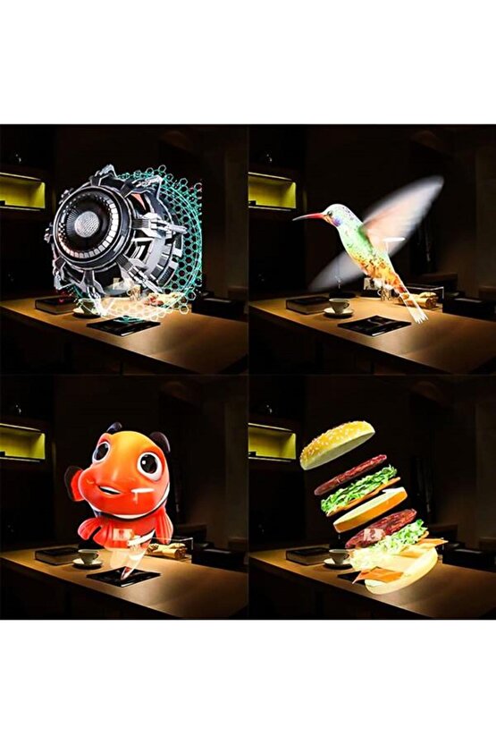 F2 12 VOLT 170 DERECE GÖRÜŞ AÇILI 430 MM X 430 MM X 39 MM SMART 3D HOLOGRAM FAN