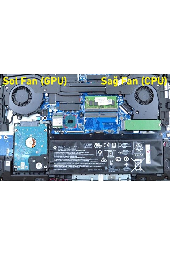 Hp Omen 15-ce, 15-ce000, 15-ce008nt 15-ce010ca Serisi Fan SET (Sağ - Sol Takım)