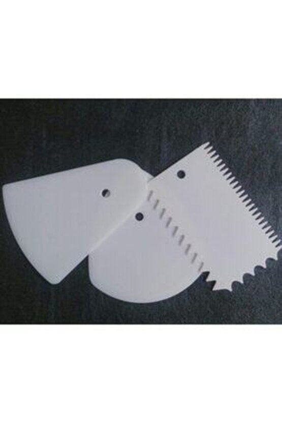 Krema Ve Hamur Kazıyıcı 3 Lü Set Beyaz