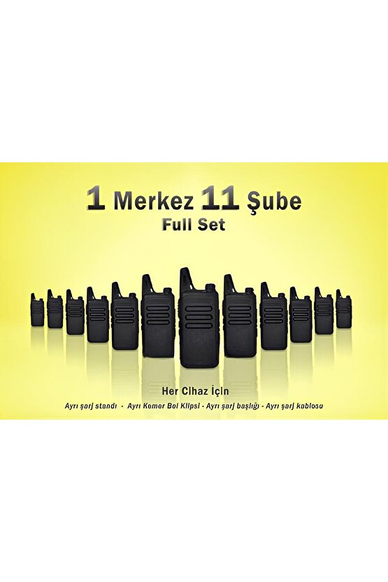 Çaycı Telsizi 1 Merkez 11 Şube Full Set