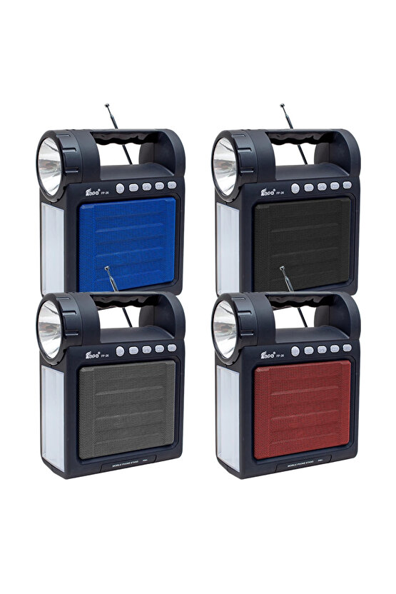 Pratik Taşınabilir Şarjlı Bluetooth Hoparlör SD + FM Radyo + USB Girişi Fenerli Işıldak KPF1-R31