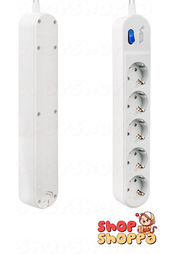 3lü 4lü 5li Akım Korumalı Grup Priz, Anahtarlı, Çocuk ve Yangın Koruması, 3500 Watt, 16 Amper