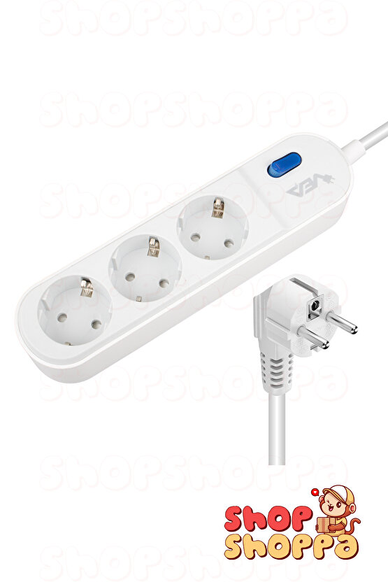 3lü 4lü 5li Akım Korumalı Grup Priz, Anahtarlı, Çocuk ve Yangın Koruması, 3500 Watt, 16 Amper