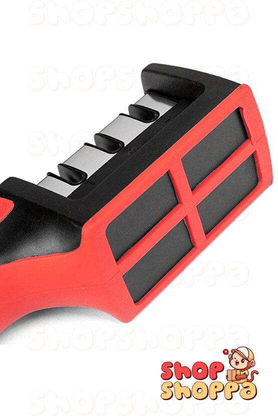 Paslanmaz Çelik Bıçak Satır Bileme Aparatı, Tutmalı Güvenli Çok Fonksiyonlu 3 Aşamalı Bileyici